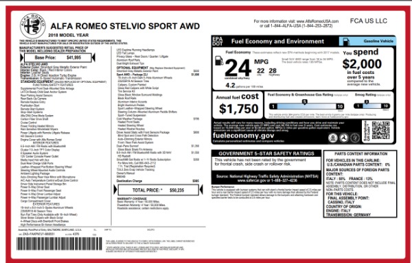 New 2018 Alfa Romeo Stelvio Sport Q4 for sale Sold at Aston Martin of Greenwich in Greenwich CT 06830 26