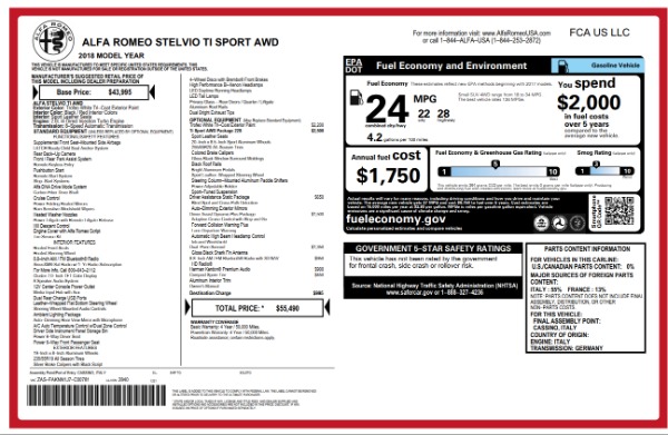 New 2018 Alfa Romeo Stelvio Ti Sport Q4 for sale Sold at Aston Martin of Greenwich in Greenwich CT 06830 26