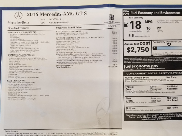 Used 2016 Mercedes-Benz AMG GT S for sale Sold at Aston Martin of Greenwich in Greenwich CT 06830 25