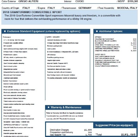 New 2018 Maserati GranTurismo Sport Convertible for sale Sold at Aston Martin of Greenwich in Greenwich CT 06830 23