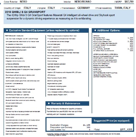 New 2018 Maserati Ghibli SQ4 GranSport Nerissimo for sale Sold at Aston Martin of Greenwich in Greenwich CT 06830 24