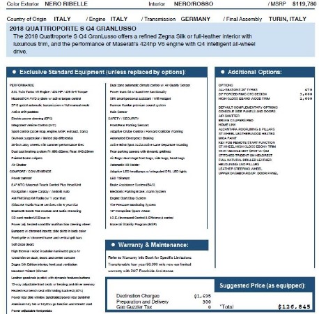 New 2018 Maserati Quattroporte S Q4 GranLusso for sale Sold at Aston Martin of Greenwich in Greenwich CT 06830 14