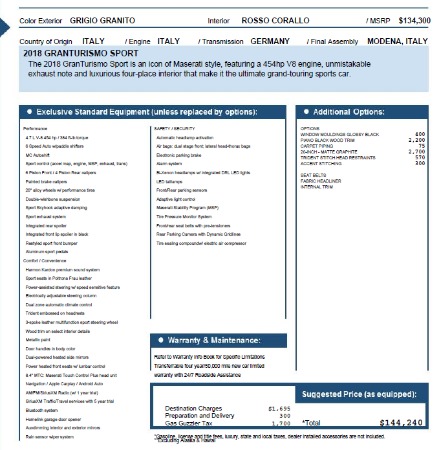 New 2018 Maserati GranTurismo Sport for sale Sold at Aston Martin of Greenwich in Greenwich CT 06830 13