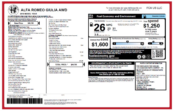 New 2018 Alfa Romeo Giulia Q4 for sale Sold at Aston Martin of Greenwich in Greenwich CT 06830 22