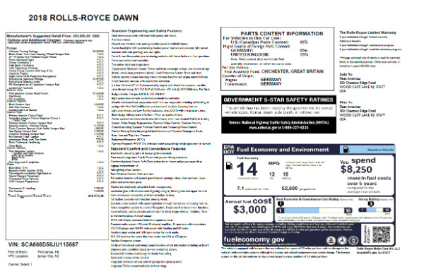 New 2018 Rolls-Royce Dawn for sale Sold at Aston Martin of Greenwich in Greenwich CT 06830 7