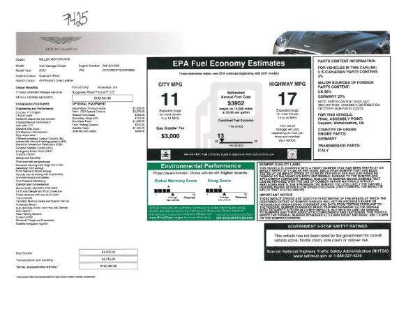 Used 2012 Aston Martin V12 Vantage Coupe for sale Sold at Aston Martin of Greenwich in Greenwich CT 06830 20