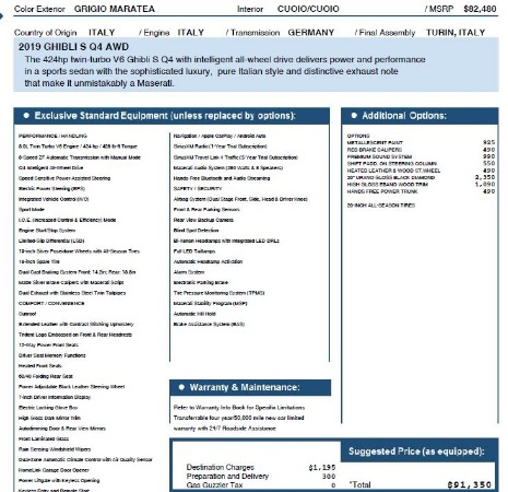 New 2019 Maserati Ghibli S Q4 for sale Sold at Aston Martin of Greenwich in Greenwich CT 06830 26