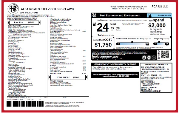 New 2018 Alfa Romeo Stelvio Ti Sport Q4 for sale Sold at Aston Martin of Greenwich in Greenwich CT 06830 2