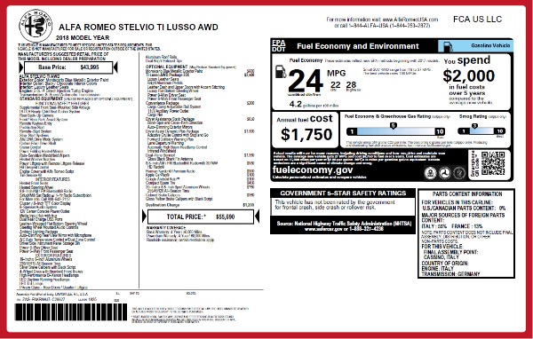 New 2018 Alfa Romeo Stelvio Ti Lusso Q4 for sale Sold at Aston Martin of Greenwich in Greenwich CT 06830 26