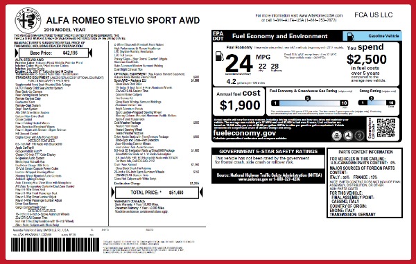 New 2019 Alfa Romeo Stelvio Sport Q4 for sale Sold at Aston Martin of Greenwich in Greenwich CT 06830 26