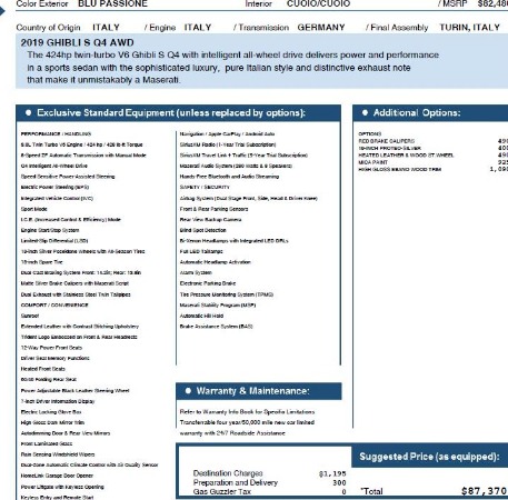 New 2019 Maserati Ghibli S Q4 for sale Sold at Aston Martin of Greenwich in Greenwich CT 06830 25