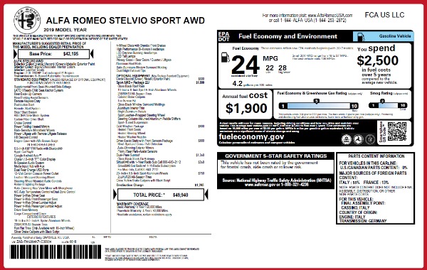 New 2019 Alfa Romeo Stelvio Sport Q4 for sale Sold at Aston Martin of Greenwich in Greenwich CT 06830 27