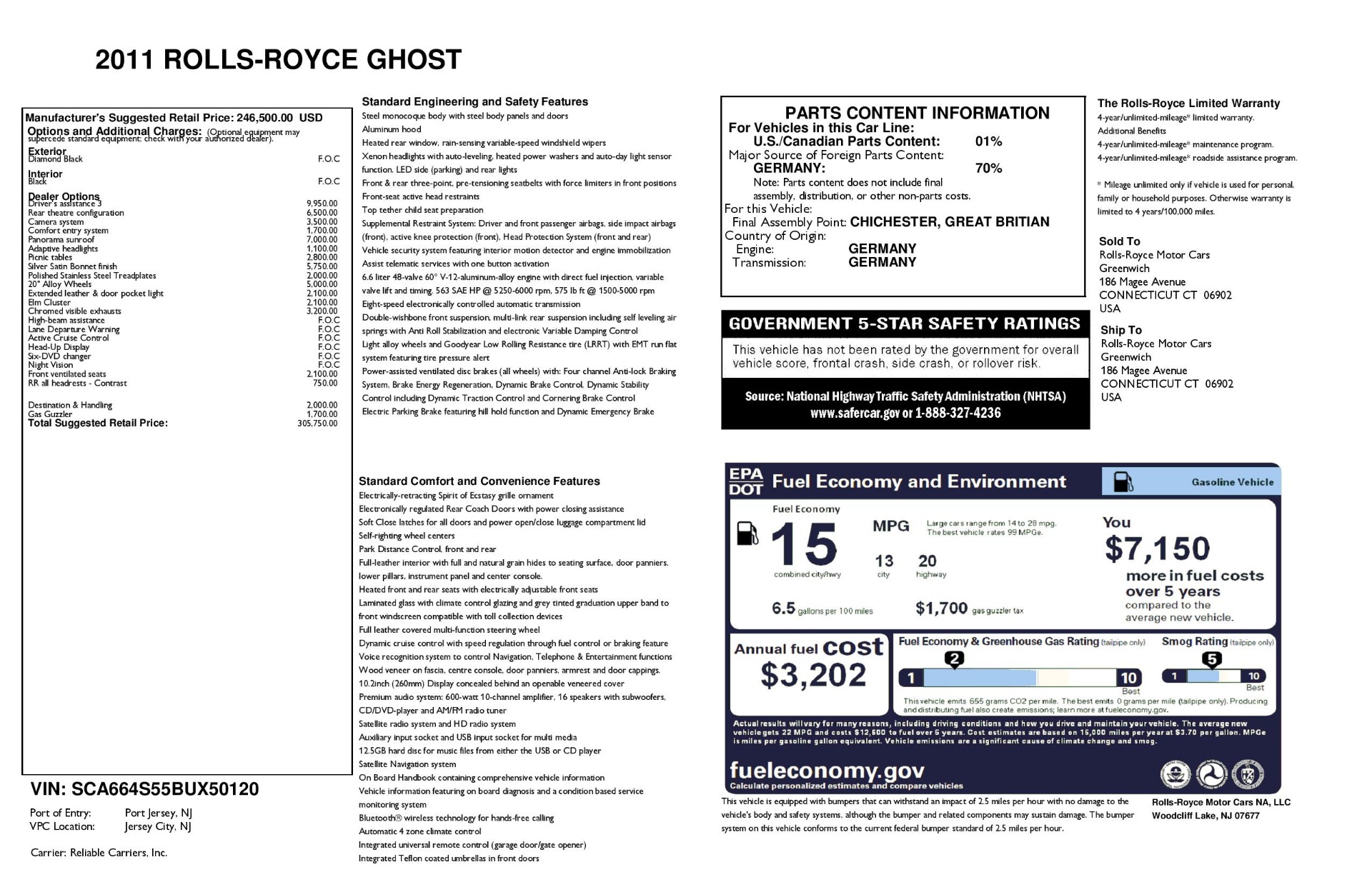 Used 2011 Rolls-Royce Ghost for sale Sold at Aston Martin of Greenwich in Greenwich CT 06830 1