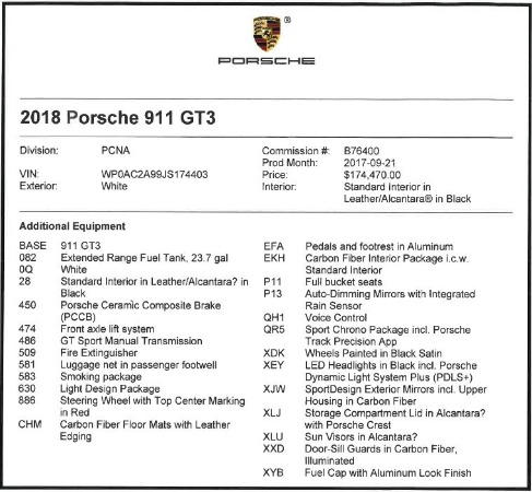 Used 2018 Porsche 911 GT3 for sale Sold at Aston Martin of Greenwich in Greenwich CT 06830 20