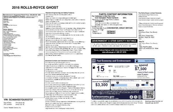 Used 2016 Rolls-Royce Ghost for sale Sold at Aston Martin of Greenwich in Greenwich CT 06830 28