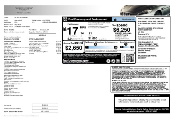 Used 2019 Aston Martin Rapide V12 AMR for sale Sold at Aston Martin of Greenwich in Greenwich CT 06830 28