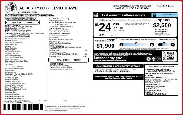 New 2019 Alfa Romeo Stelvio Ti Q4 for sale Sold at Aston Martin of Greenwich in Greenwich CT 06830 2