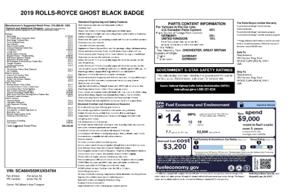 New 2019 Rolls-Royce Ghost Black Badge for sale Sold at Aston Martin of Greenwich in Greenwich CT 06830 9