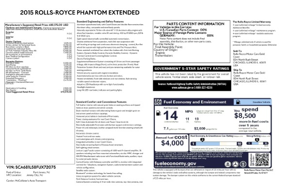 Used 2015 Rolls-Royce Phantom EWB for sale Sold at Aston Martin of Greenwich in Greenwich CT 06830 26