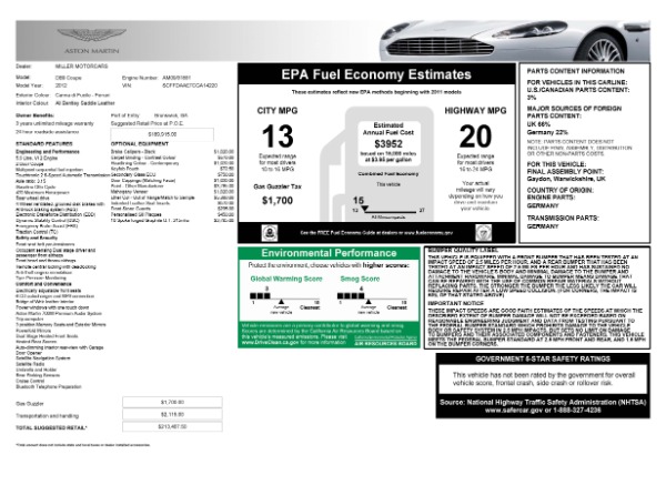 Used 2012 Aston Martin DB9 for sale Sold at Aston Martin of Greenwich in Greenwich CT 06830 21