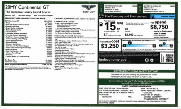 Used 2020 Bentley Continental GT W12 for sale Sold at Aston Martin of Greenwich in Greenwich CT 06830 28