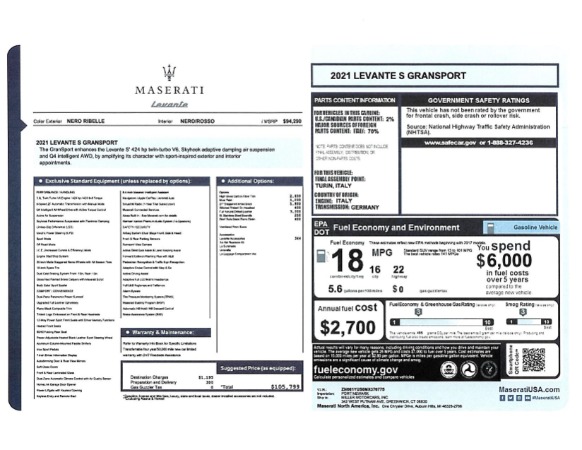 New 2021 Maserati Levante S GranSport for sale Call for price at Aston Martin of Greenwich in Greenwich CT 06830 24
