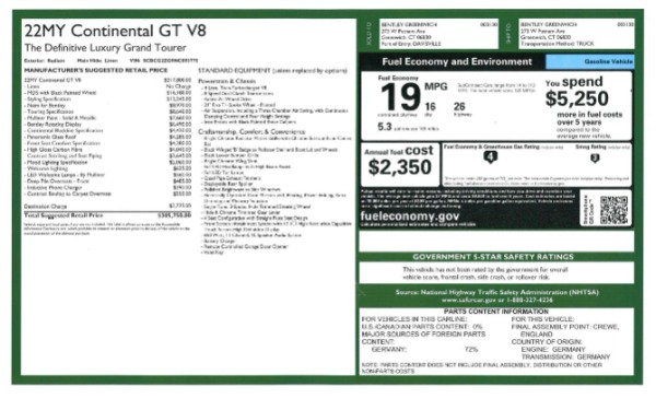 New 2022 Bentley Continental GT V8 for sale Sold at Miller Motorcars Aston Martin in Greenwich CT 06830 22