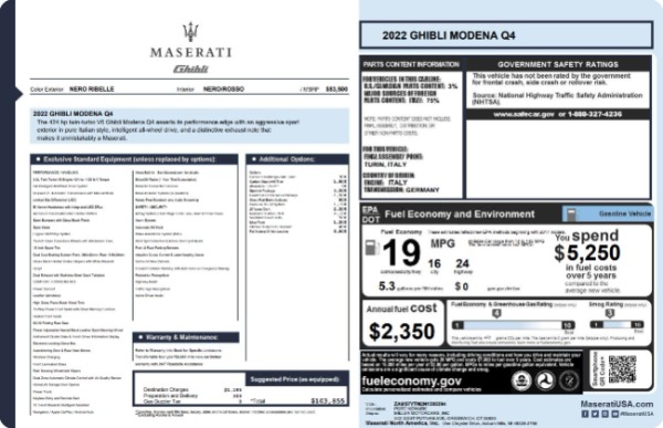 New 2022 Maserati Ghibli Modena Q4 for sale Sold at Aston Martin of Greenwich in Greenwich CT 06830 19