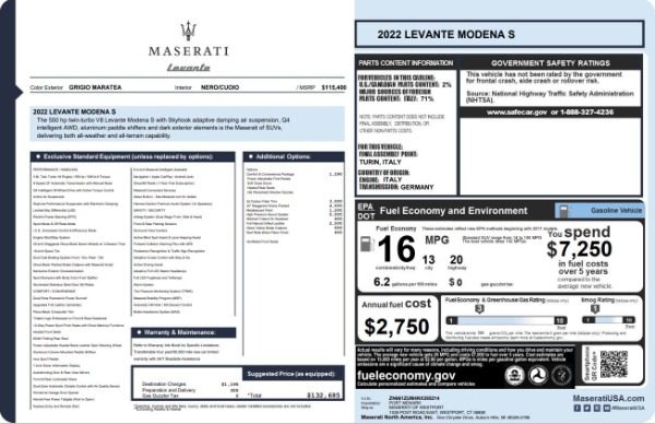 New 2022 Maserati Levante Modena S for sale Sold at Aston Martin of Greenwich in Greenwich CT 06830 22