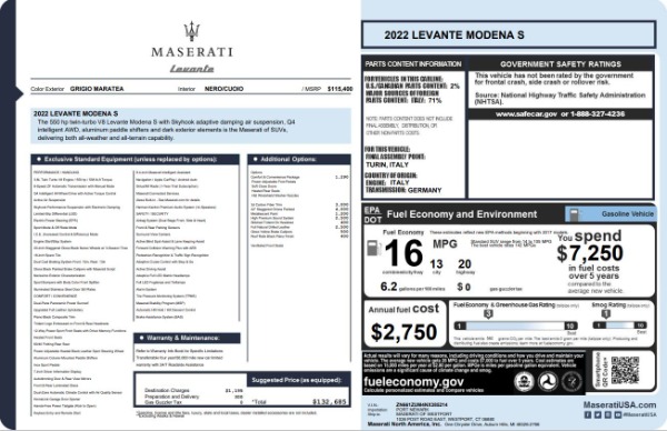 New 2022 Maserati Levante Modena S for sale Sold at Miller Motorcars Aston Martin in Greenwich CT 06830 22