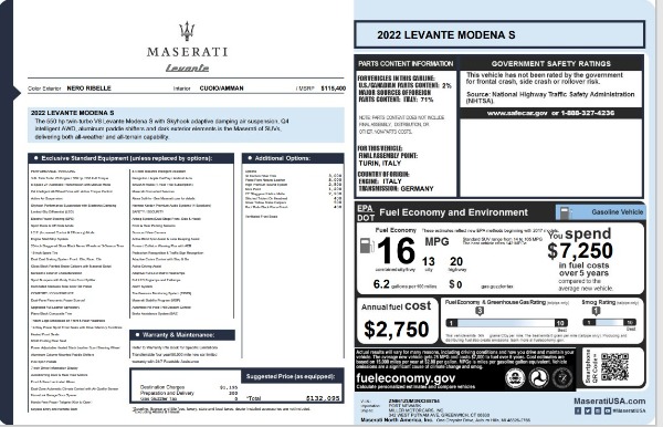 New 2022 Maserati Levante Modena S for sale $132,095 at Aston Martin of Greenwich in Greenwich CT 06830 21