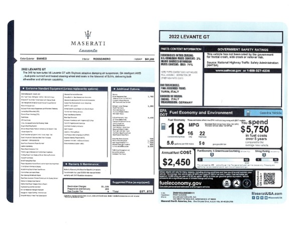 New 2022 Maserati Levante GT for sale Sold at Miller Motorcars Aston Martin in Greenwich CT 06830 14