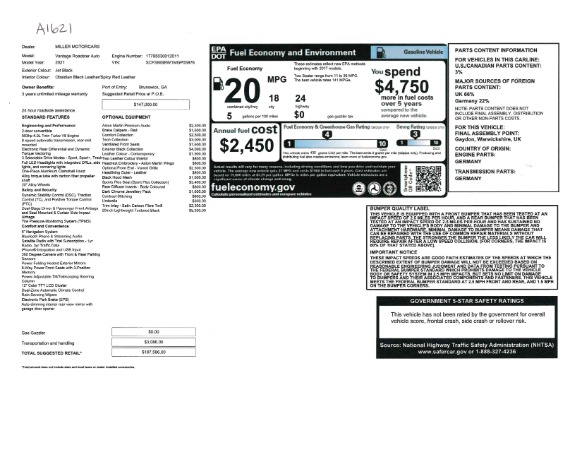 Used 2021 Aston Martin Vantage Roadster for sale Sold at Aston Martin of Greenwich in Greenwich CT 06830 26