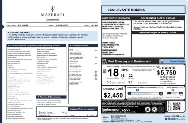 New 2022 Maserati Levante Modena for sale Sold at Aston Martin of Greenwich in Greenwich CT 06830 28