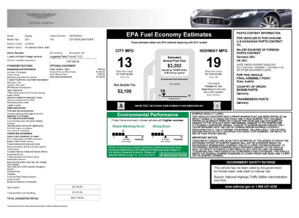 Used 2011 Aston Martin Rapide for sale Sold at Aston Martin of Greenwich in Greenwich CT 06830 27