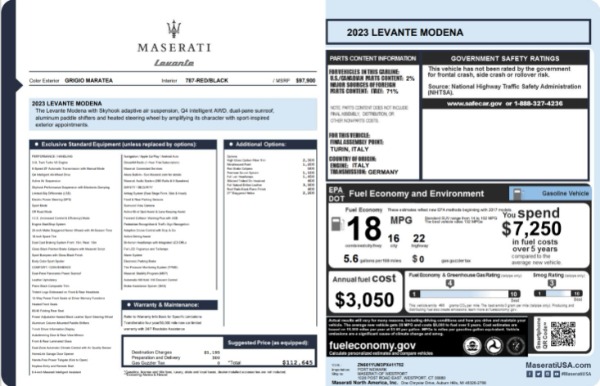Used 2023 Maserati Levante Modena for sale $51,900 at Miller Motorcars Aston Martin in Greenwich CT 06830 25