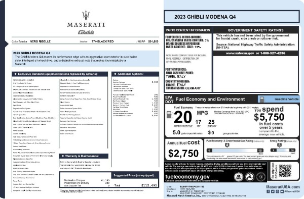 New 2023 Maserati Ghibli Modena Q4 for sale Sold at Aston Martin of Greenwich in Greenwich CT 06830 26