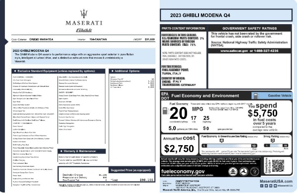 New 2023 Maserati Ghibli Modena Q4 for sale Sold at Aston Martin of Greenwich in Greenwich CT 06830 21