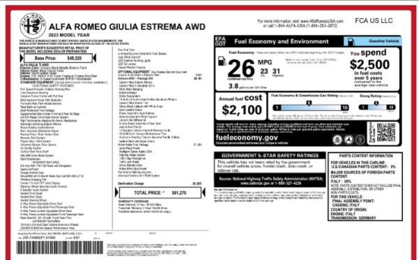 New 2023 Alfa Romeo Giulia Estrema for sale Sold at Miller Motorcars Aston Martin in Greenwich CT 06830 25