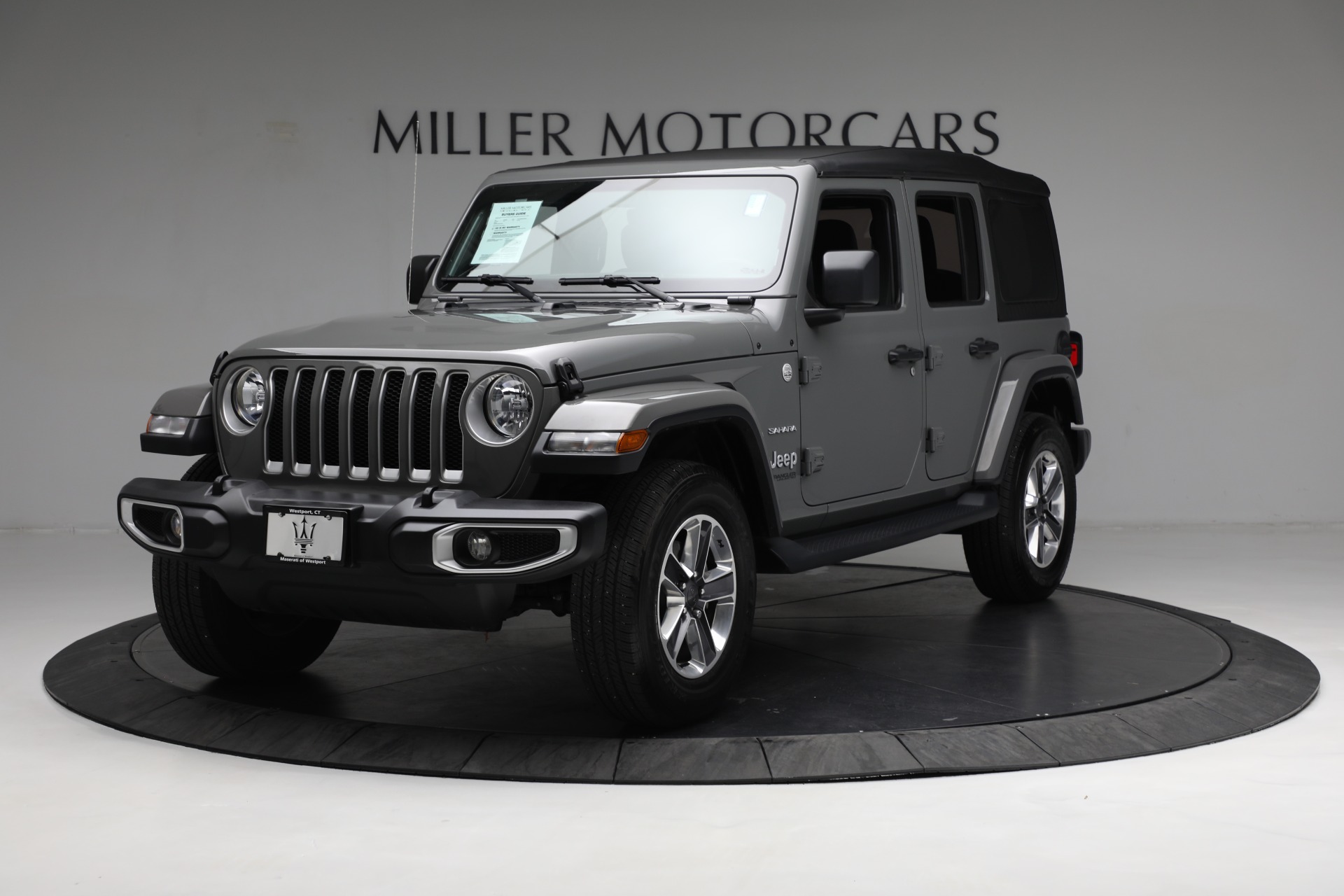 Used 2018 Jeep Wrangler Unlimited Sahara for sale Sold at Miller Motorcars Aston Martin in Greenwich CT 06830 1