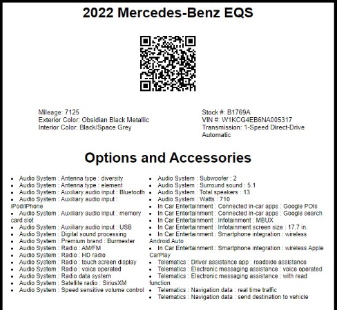 Used 2022 Mercedes-Benz EQS EQS 580 4MATIC for sale Sold at Miller Motorcars Aston Martin in Greenwich CT 06830 25