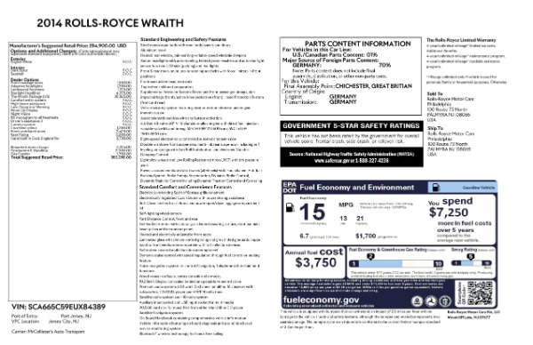 Used 2014 Rolls-Royce Wraith for sale $158,900 at Aston Martin of Greenwich in Greenwich CT 06830 27