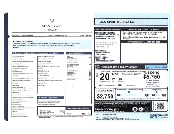 Used 2023 Maserati Ghibli Modena Q4 for sale $58,900 at Miller Motorcars Aston Martin in Greenwich CT 06830 25