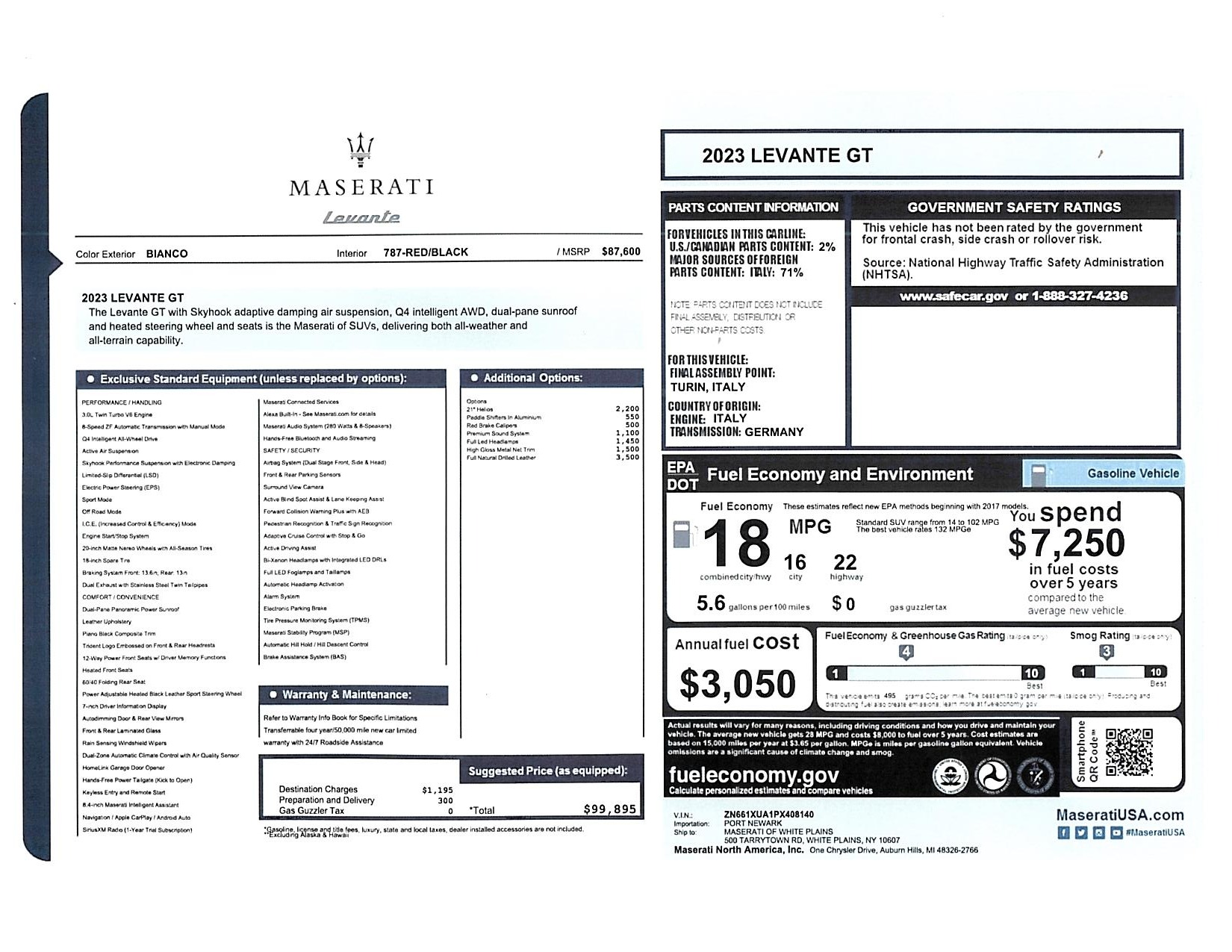 Used 2023 Maserati Levante GT for sale Call for price at Miller Motorcars Aston Martin in Greenwich CT 06830 1