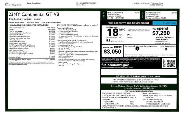 New 2023 Bentley Continental GT V8 for sale Sold at Aston Martin of Greenwich in Greenwich CT 06830 25