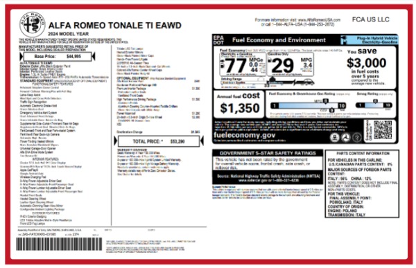 New 2024 Alfa Romeo Tonale Ti for sale Sold at Miller Motorcars Aston Martin in Greenwich CT 06830 27