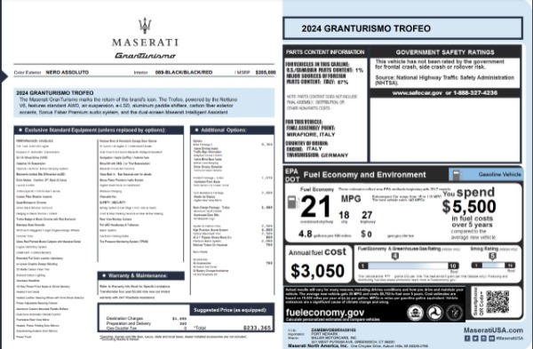 New 2024 Maserati GranTurismo Trofeo for sale Sold at Miller Motorcars Aston Martin in Greenwich CT 06830 25