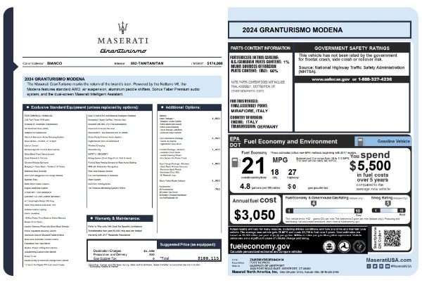 Used 2024 Maserati GranTurismo Modena for sale Sold at Aston Martin of Greenwich in Greenwich CT 06830 21