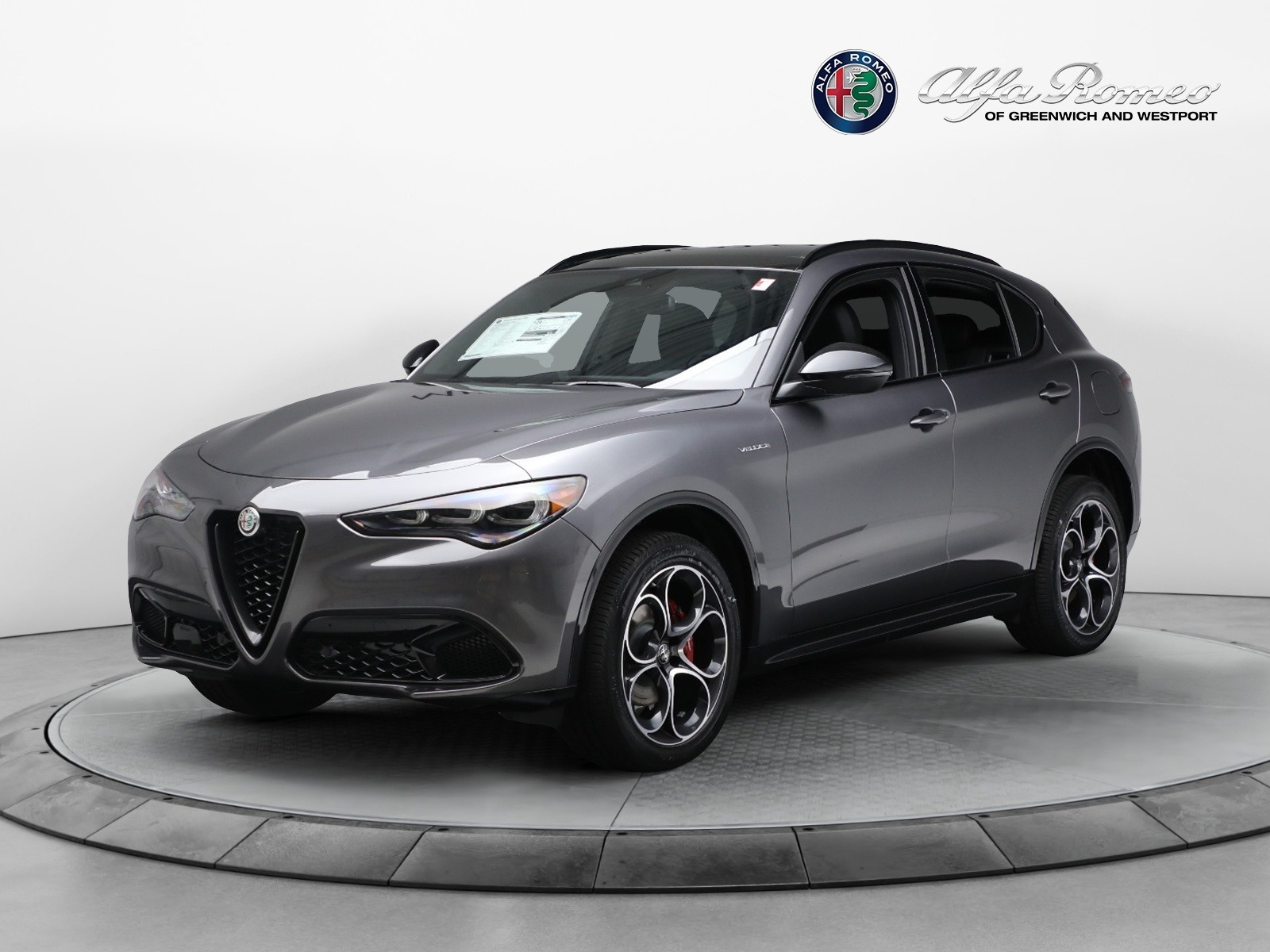 New 2024 Alfa Romeo Stelvio Veloce for sale $56,605 at Aston Martin of Greenwich in Greenwich CT 06830 1