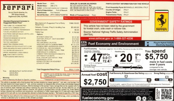 Used 2023 Ferrari 296 GTS for sale Sold at Aston Martin of Greenwich in Greenwich CT 06830 2